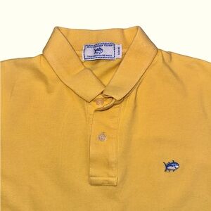 SOUTHERN TIDE yellow skipjack polo boys size 14/16